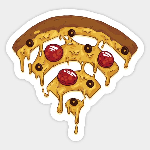 Pizza Wifi Sticker by LR_Collections